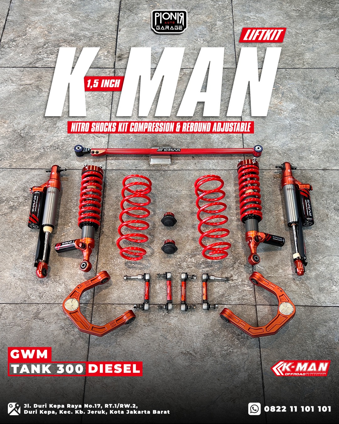Lift Kit GWM Tank 300 K-Man